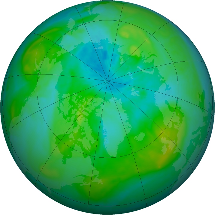 Arctic ozone map for 12 August 2014